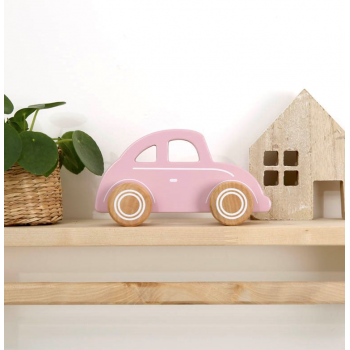 Cotxe rosa de fusta. Little...